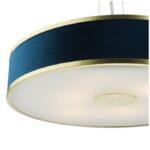 Alvaro 6lt Pendant Brushed Brass With Blue Shade - Image 4