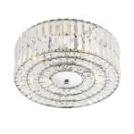 Errol Crystal Semi Flush Fitting Polished Chrome