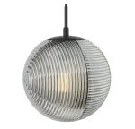 Evander Single Pendant Matt Black & Smoked Glass - Image 7