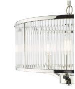 Evelyn 3lt Pendant Polished Nickel Glass - Image 3