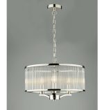Evelyn 3lt Pendant Polished Nickel Glass - Image 6