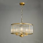 Evelyn 3lt Pendant Antique Bronze & Glass - Image 6