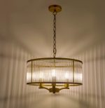 Evelyn 3lt Pendant Antique Bronze & Glass - Image 7