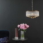 Evelyn 3lt Pendant Antique Bronze & Glass - Image 8