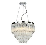 Fame 5lt Pendant Polished Chrome Glass