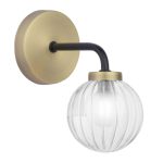 Gibbs Wall Light Antique Brass & Glass - Image 2