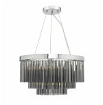 Giovana 5lt Pendant Polished Chrome & Smoked Glass
