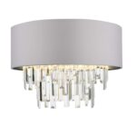 Halle 4lt Flush Grey Shade Crystal