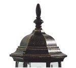 Hambro Outdoor Wall Light Black/Gold Glass IP43 - Image 2
