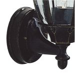 Hambro Outdoor Wall Light Black/Gold Glass IP43 - Image 4