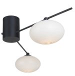 Jasper 3lt Semi Flush Matt Black Opal glass - Image 4