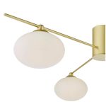 Jasper 3lt Semi-Flush Satin Gold & Opal Glass - Image 2