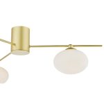 Jasper 3lt Semi-Flush Satin Gold & Opal Glass - Image 3