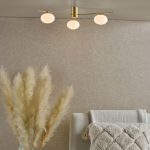 Jasper 3lt Semi-Flush Satin Gold & Opal Glass - Image 6