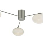 Jasper 3lt Semi Flush Satin Nickel Opal glass - Image 2