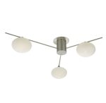 Jasper 3lt Semi Flush Satin Nickel Opal glass