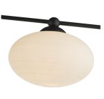 Jasper 5lt Semi Flush Matt Black Opal Glass - Image 2