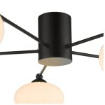 Jasper 5lt Semi Flush Matt Black Opal Glass - Image 3