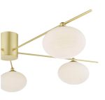 Jasper 5lt Semi-Flush Satin Gold & Opal Glass - Image 2
