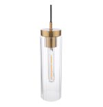 Jodelle Pendant Polished Bronze & Glass - Image 2