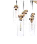 Jodelle 11lt Bar Pendant Polished Bronze & Glass - Image 3