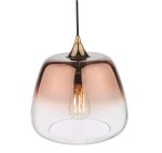 Klaxon 1lt Pendant Ombre Copper Glass - Image 2