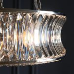 Bright Nickel 6lt Pendant With Concave Clear Glass - Image 6
