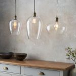Clear Glass & Antique Brass Medium Pendant - Image 6