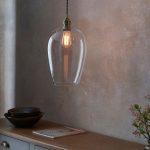 Clear Glass & Antique Brass Large Pendant - Image 4