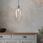 Clear Glass & Antique Brass Large Pendant - Image 5