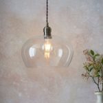 Clear Glass & Antique Brass Medium Pendant - Image 2
