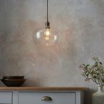 Clear Glass & Antique Brass Medium Pendant - Image 3