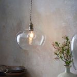 Clear Glass & Antique Brass Medium Pendant - Image 4
