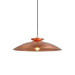 Copper Hammered Disc Pendant