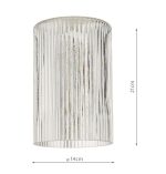Easy Fit Cylinder Ribbed Glass Shade - Image 3