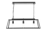 Claudia 3lt Bar Pendant Matt Black