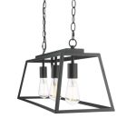 Claudia 3lt Bar Pendant Matt Black - Image 2