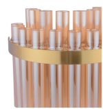 Imani 2lt Wall Light Natural Brass & Champagne Glass - Image 2