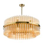 Imani 16lt Pendant Natural Brass & Champagne Glass - Image 5