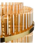 Imani 16lt Pendant Natural Brass & Champagne Glass - Image 2