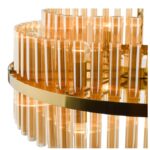 Imani 16lt Pendant Natural Brass & Champagne Glass - Image 3