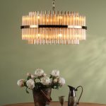 Imani 16lt Pendant Natural Brass & Champagne Glass - Image 7
