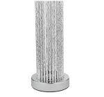 Lazio Table Lamp Polished Chrome Silver Rod With Faux Silk Shade - Image 3