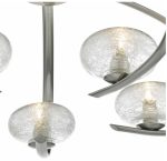 Leighton 5lt Semi Flush Satin Chrome & Sugar Cane Glass - Image 4