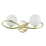Lysandra 2lt Wall Light Polished Gold & Opal Glass - Image 3