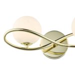 Lysandra 2lt Wall Light Polished Gold & Opal Glass - Image 2
