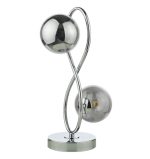 Lysandra 2lt Table Lamp Polished Chrome & Smoked Glass - Image 4