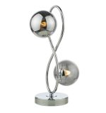Lysandra 2lt Table Lamp Polished Chrome & Smoked Glass