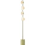 Lysandra 4lt Floor Lamp Polished Gold & Opal Glass