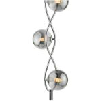 Lysandra 4lt Floor Lamp Polished Chrome & Smoked Glass - Image 2